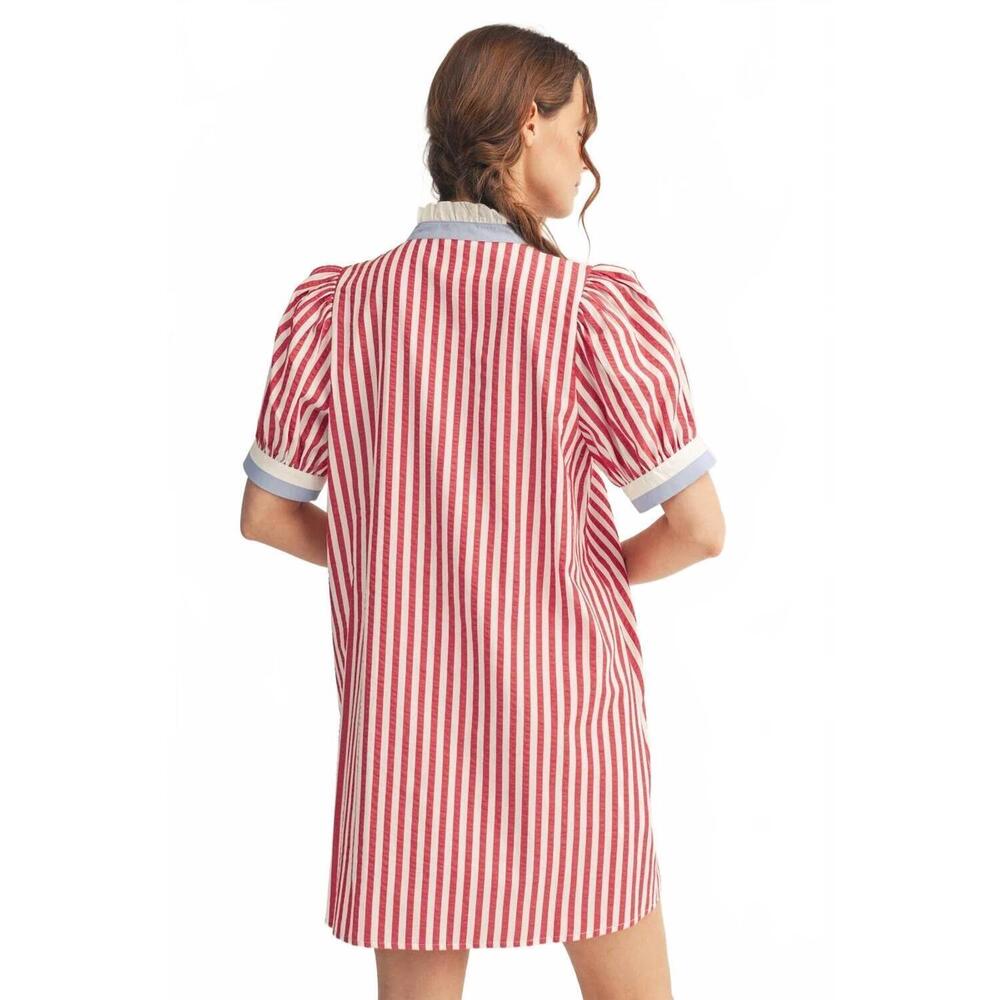 NEW JODIFL little miss usa button up dress in red - Picture 4 of 4